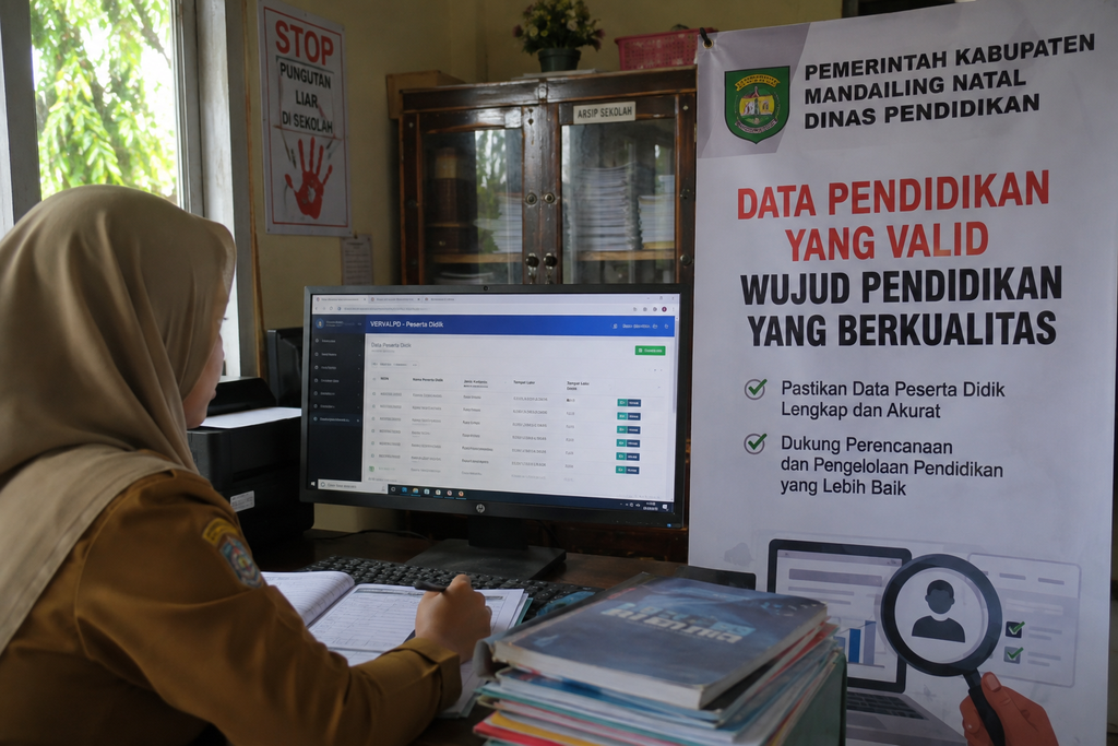 Data Pendidikan Madina Terus Diperbarui, Ribuan Data Peserta Didik Masih Perlu Dibenahi