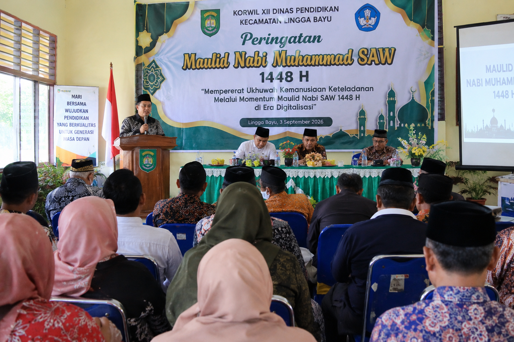 Korwil XII Dinas Pendidikan Lingga Bayu Gelar Maulid Nabi, Perkuat Keteladanan Guru di Era Digital