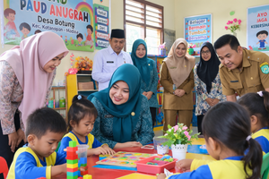 Kunjungi PAUD Anugrah Kotanopan, Bunda PAUD Madina Dorong Keterlibatan Ayah dalam Pendidikan Anak